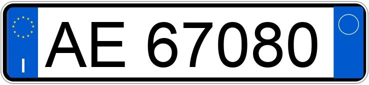 Numer rejestracyjny AE67080 posiada  