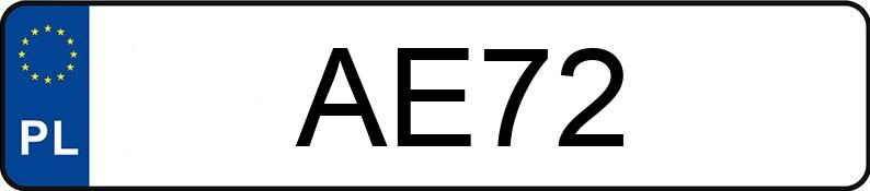 Numer rejestracyjny AE 72 posiada TALBOT MATRA MURENA - AE72