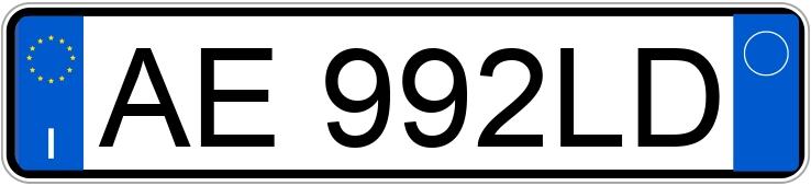 Numer rejestracyjny AE992LD posiada HONDA Civic 3a-4a-5a ser.