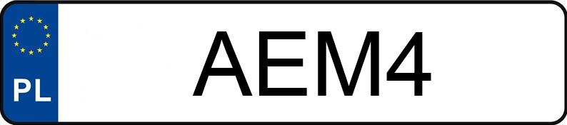 Numer rejestracyjny AEM 4 posiada MAZDA RX-7 - AEM4