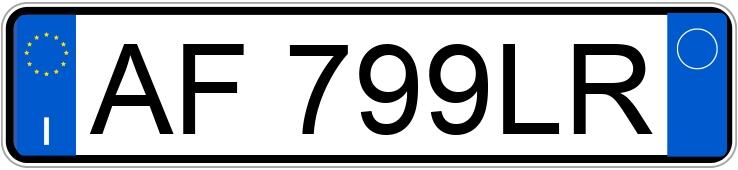 Numer rejestracyjny AF799LR posiada VOLKSWAGEN Golf 3a serie