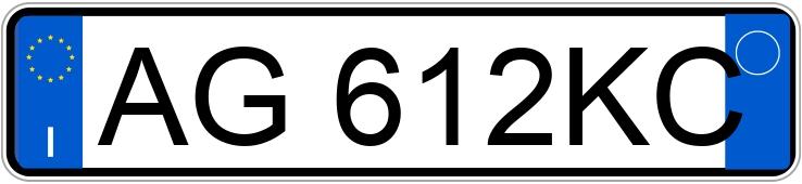 Numer rejestracyjny AG612KC posiada ROVER Serie 200 1a-2a s.