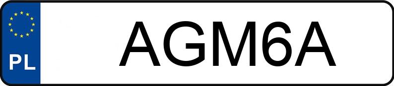 Numer rejestracyjny AGM 6A posiada BMW 730i Kat. E32 730i Kat. E32 - AGM6A