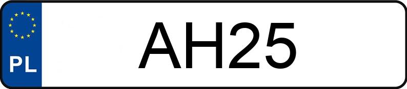 Numer rejestracyjny AH 25 posiada HYUNDAI Genesis MR`14 E6 3.8 AWD - AH25