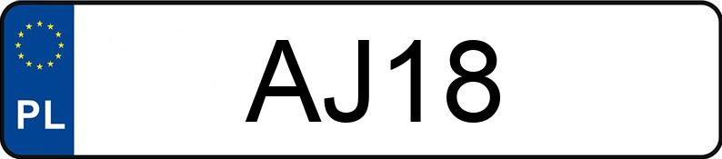 Numer rejestracyjny AJ 18 posiada JEEP WRANGLER - AJ18 Numer rejestracyjny AJ 18 posiada JEEP WRANGLER - AJ18