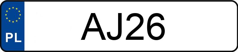 Numer rejestracyjny AJ 26 posiada FORD MUSTANG GT - AJ26