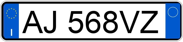 Numer rejestracyjny AJ568VZ posiada FIAT Panda 1a serie