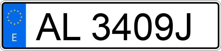 Numer rejestracyjny AL3409J posiada RENAULT 9