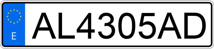 Numer rejestracyjny AL4305AD posiada PEUGEOT 306