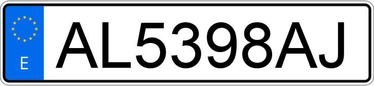 Numer rejestracyjny AL5398AJ posiada VOLKSWAGEN GOLF