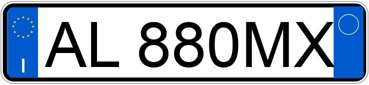 Numer rejestracyjny AL880MX posiada FORD Fiesta 4a serie