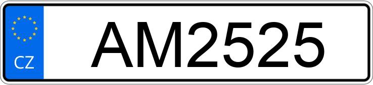 Numer rejestracyjny AM2525 posiada Skoda 1000MB