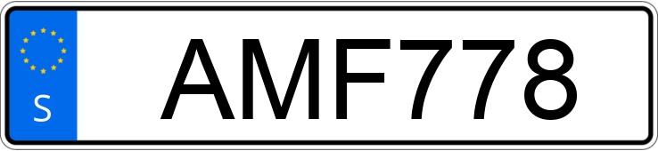 Registreringsnummeret AMF778 har Peugeot Bipper
