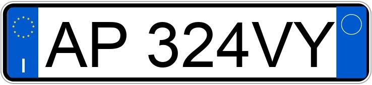 Numer rejestracyjny AP324VY posiada Fiat Fiat