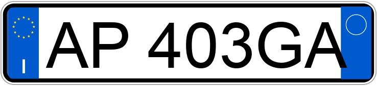 Numer rejestracyjny AP403GA posiada FIAT Punto 1a serie