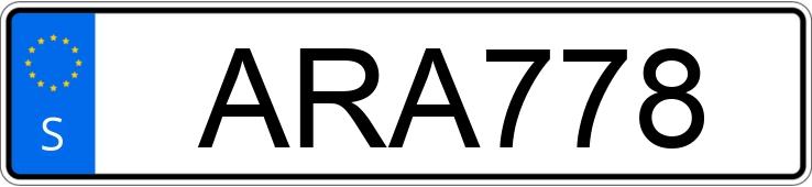 Numer rejestracyjny ARA778 posiada BMW 316i