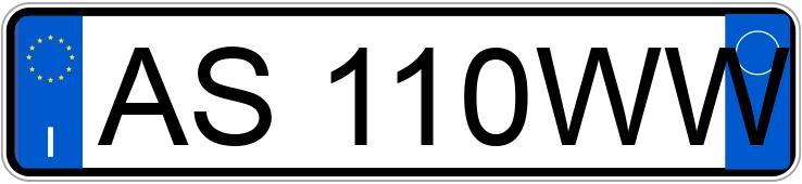 Numer rejestracyjny AS110WW posiada FIAT Panda 1a serie