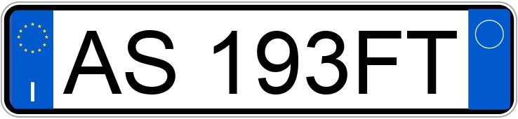 Numer rejestracyjny AS193FT posiada FIAT Panda 1a serie