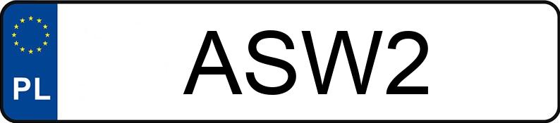 Numer rejestracyjny ASW 2 posiada DODGE Charger MR`15 SXT - ASW2