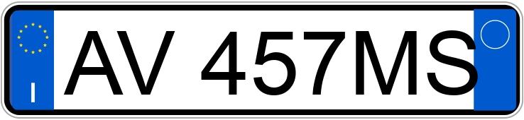 Numer rejestracyjny AV457MS posiada ALFA ROMEO 156 1a serie