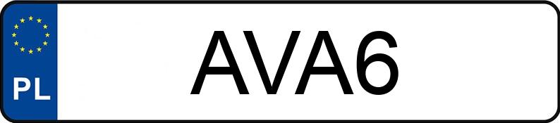 Numer rejestracyjny AVA 6 posiada DODGE CHALLENGER - AVA6 Numer rejestracyjny AVA 6 posiada DODGE CHALLENGER - AVA6