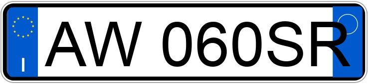 Numer rejestracyjny AW060SR posiada IVECO Daily