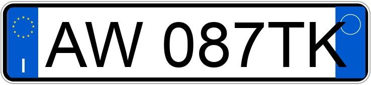 Numer rejestracyjny AW087TK posiada FIAT Punto 1a serie