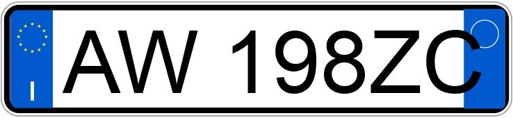 Numer rejestracyjny AW198ZC posiada FIAT Panda 1a serie