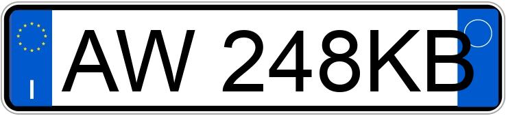 Numer rejestracyjny AW248KB posiada FIAT Panda 1a serie