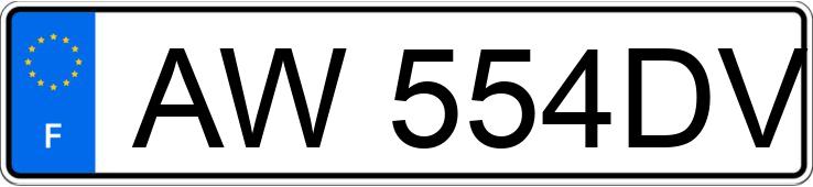 Numer rejestracyjny AW554DV posiada PEUGEOT 107