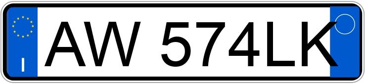 Numer rejestracyjny AW574LK posiada FIAT Cinquecento
