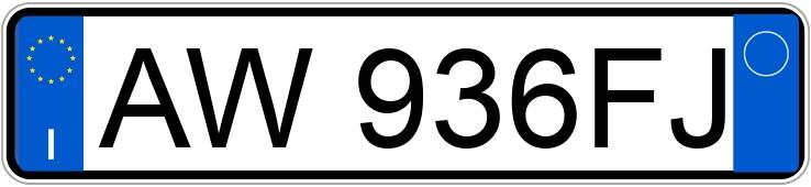 Numer rejestracyjny AW936FJ posiada VOLKSWAGEN Golf 4a serie