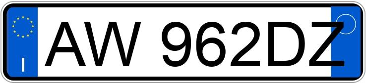 Numer rejestracyjny AW962DZ posiada FIAT Panda 1a serie Numer rejestracyjny AW962DZ posiada FIAT Panda 1a serie
