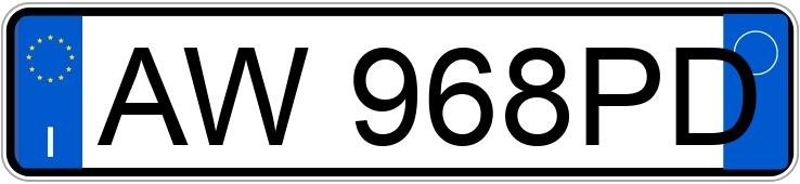 Numer rejestracyjny AW968PD posiada FIAT Cinquecento