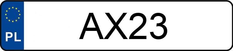 Numer rejestracyjny AX 23 posiada JEEP Wrangler Rubicon Aut. - AX23