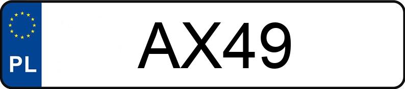 Numer rejestracyjny AX 49 posiada AUDI A4 - AX49