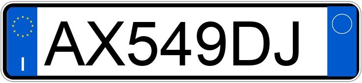 Numer rejestracyjny AX549DJ posiada NISSAN Almera 1a s.