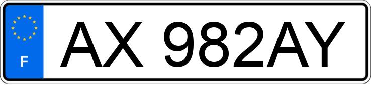 Numer rejestracyjny AX982AY posiada RENAULT TRAFIC