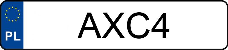 Numer rejestracyjny AXC 4 posiada JEEP Wrangler Unlimited 3.6 MR`11 E6 - AXC4