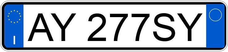 Numer rejestracyjny AY277SY posiada FIAT Punto 1a serie