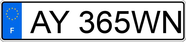 Numer rejestracyjny AY365WN posiada RENAULT CLIO