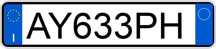 Numer rejestracyjny AY633PH posiada BMW Serie 3