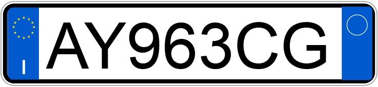 Numer rejestracyjny AY963CG posiada FIAT Punto 1a serie Numer rejestracyjny AY963CG posiada FIAT Punto 1a serie