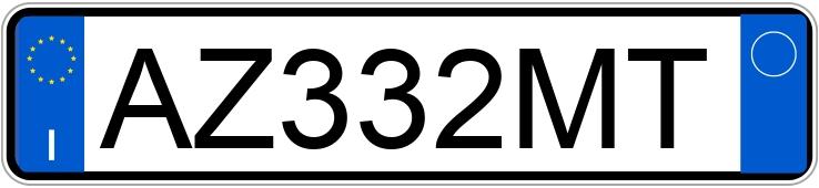 Numer rejestracyjny AZ332MT posiada BMW Serie 3