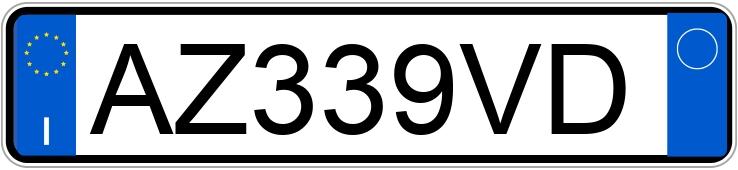 Numer rejestracyjny AZ339VD posiada BMW Serie 3