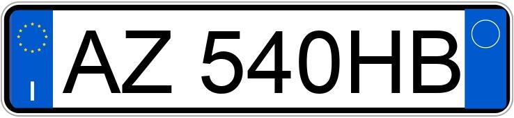 Numer rejestracyjny AZ540HB posiada FIAT Panda 1a serie