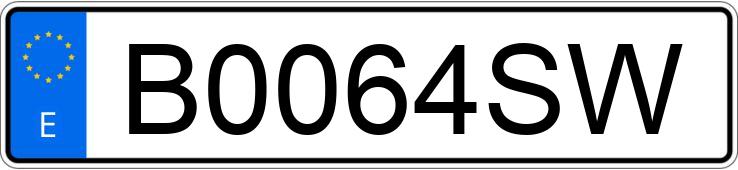 Numer rejestracyjny B0064SW posiada SEAT IBIZA Numer rejestracyjny B0064SW posiada SEAT IBIZA