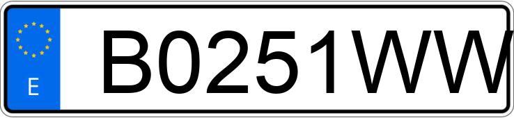 Numer rejestracyjny B0251WW posiada MERCEDES M (163-164)