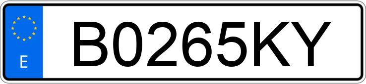 Numer rejestracyjny B0265KY posiada RENAULT 21