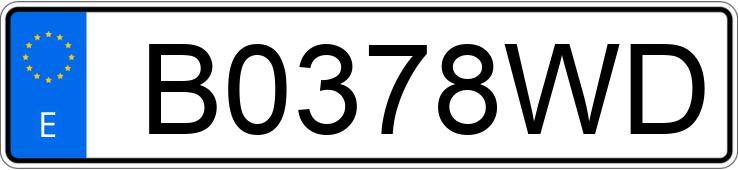 Numer rejestracyjny B0378WD posiada DAEWOO LANOS